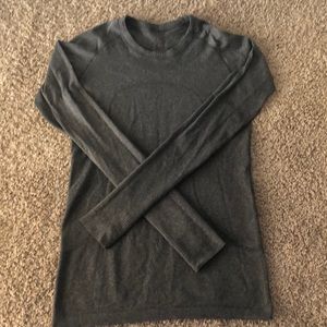 Lululemon dark grey long sleeve shirt, size 4